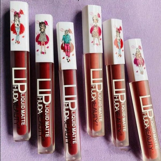 6 Pcs High Pigmented Matte Finish Lip Gloss