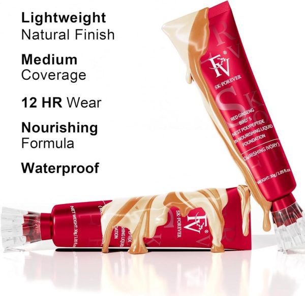 Fv Foundation Waterproof With Medium Coverage| Oil-free & Long Lasting