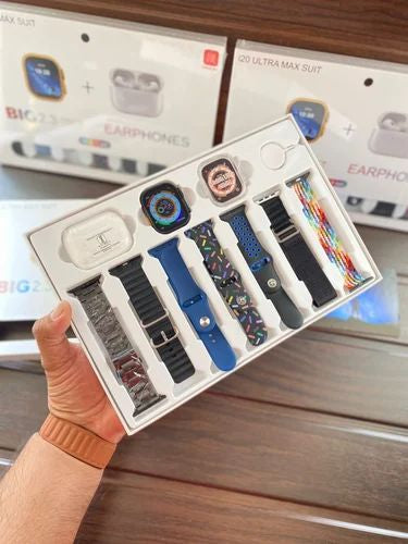 20 Ultra Max Suit Smart Watch 10 In 1 Box 2.3inch Large Screen With 7 Strips Smartwatch With Airpords2