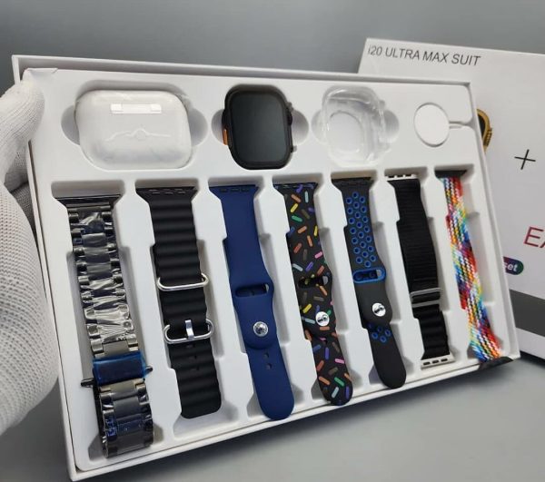20 Ultra Max Suit Smart Watch 10 In 1 Box 2.3inch Large Screen With 7 Strips Smartwatch With Airpords2