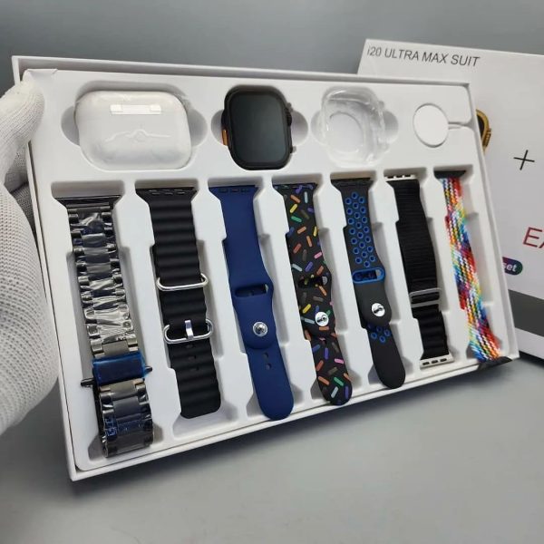 20 Ultra Max Suit Smart Watch 10 In 1 Box 2.3inch Large Screen With 7 Strips Smartwatch With Airpords2
