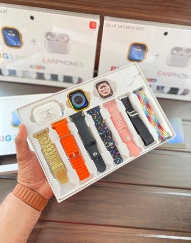 20 Ultra Max Suit Smart Watch 10 In 1 Box 2.3inch Large Screen With 7 Strips Smartwatch With Airpords2