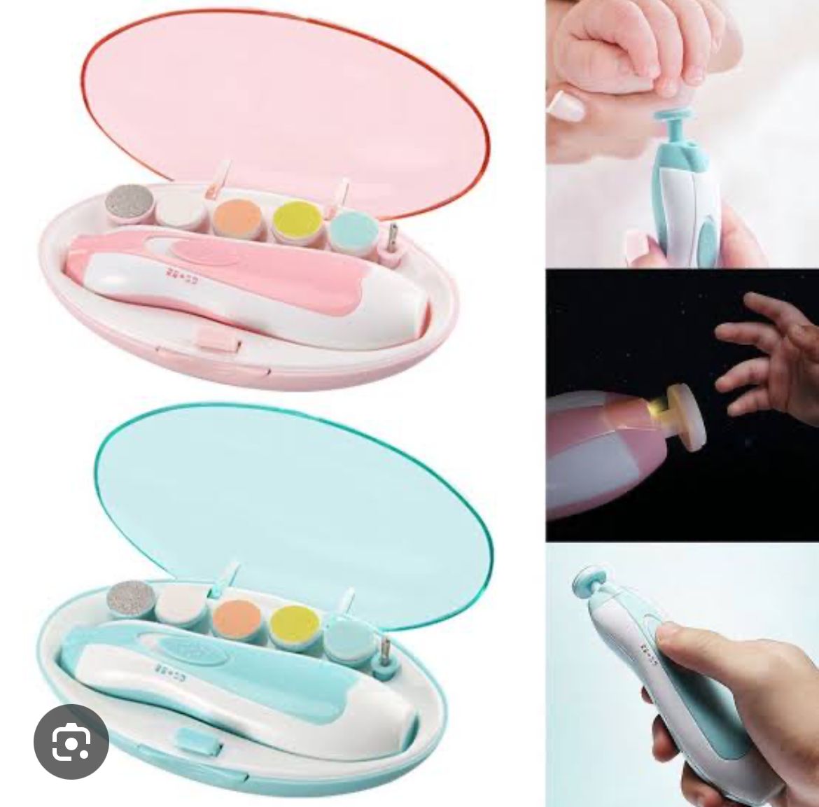 👶 Baby Electric Nail Trimmer – 6-in-1 Manicure Set with LED Light | Safe, Silent & Gentle for Newborns to Adults