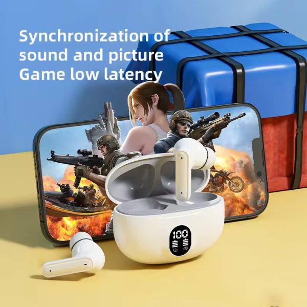 Professional Display Earbuds – Stereo Wireless Bluetooth Earbuds – Mic In-ear Headphones With Led Display
