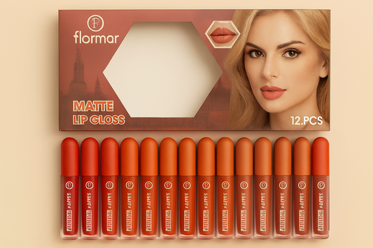 Nude Shades High Pigmented Lipgloss – Set of 6 & 12 Creamy Long-Lasting Glosses | Moisturizing, Smooth Finish & Everyday Wear