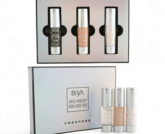 3in1 Biya 24k Gold Gel Primer Foundation Highlighter Set
