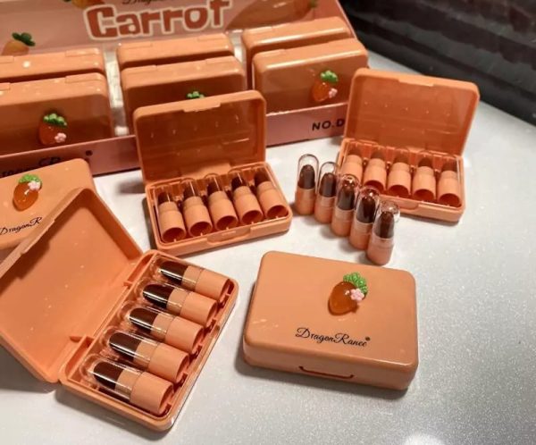 Dragon Ranee Mini Lipstick Set – 5 PCS – Carrot Extract Formula