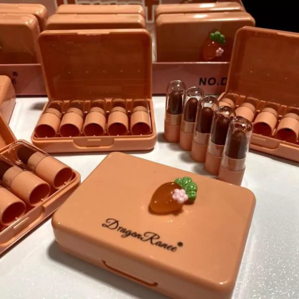 Dragon Ranee Mini Lipstick Set – 5 PCS – Carrot Extract Formula