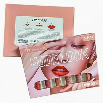 6 Pcs Nude Look High Pigment Matte Lipgloss