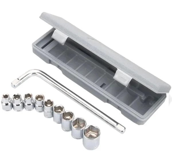 CTW Hand Tools 10-Piece Ratchet Socket Set – Durable Stainless Steel | For Car, Machine & Home Repairs