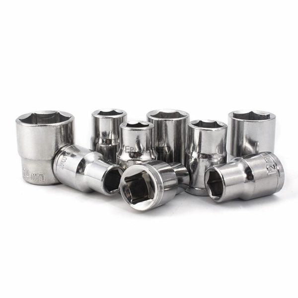 CTW Hand Tools 10-Piece Ratchet Socket Set – Durable Stainless Steel | For Car, Machine & Home Repairs