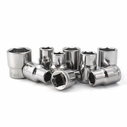 CTW Hand Tools 10-Piece Ratchet Socket Set – Durable Stainless Steel | For Car, Machine & Home Repairs