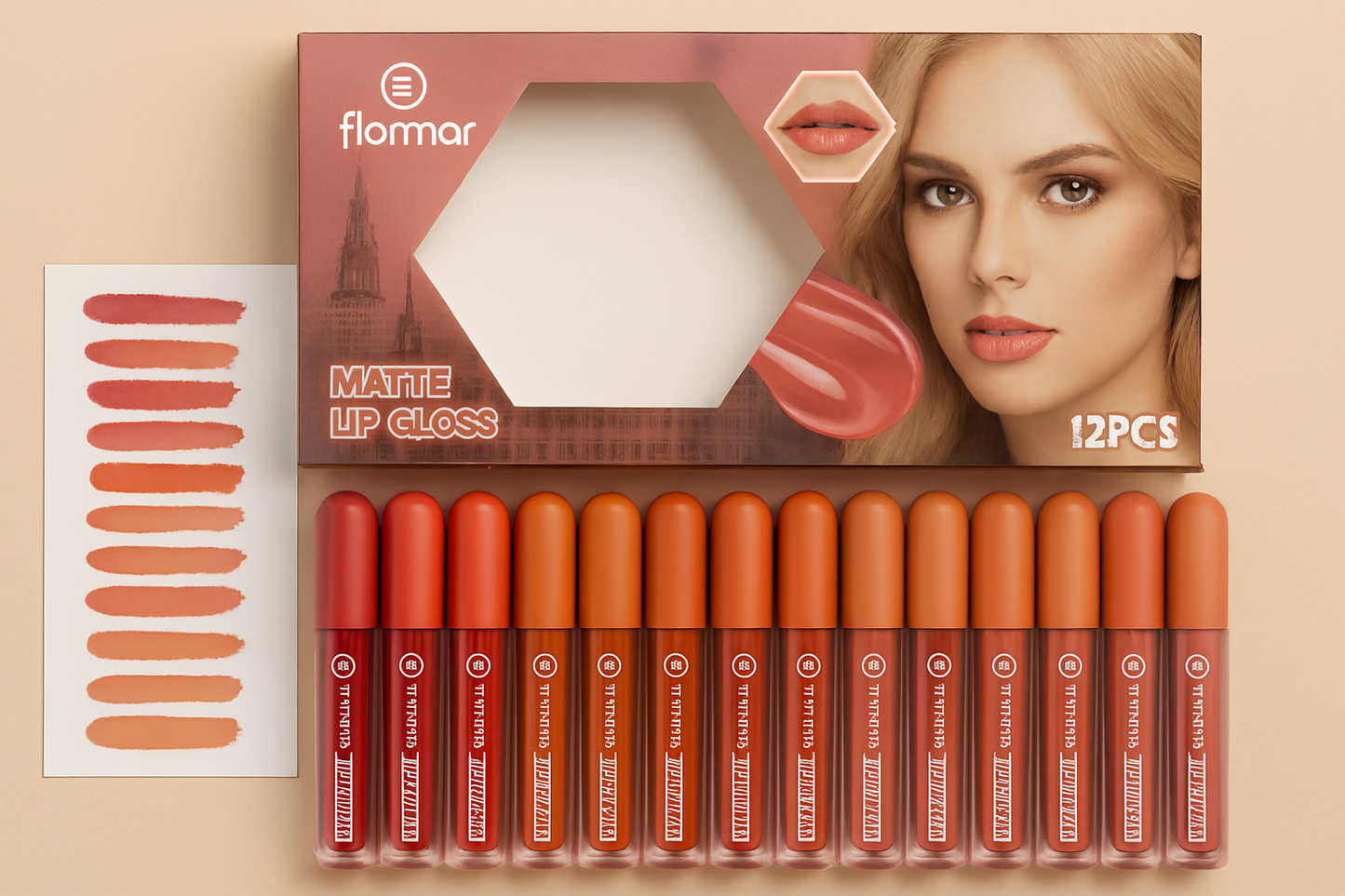 Nude Shades High Pigmented Lipgloss – Set of 6 & 12 Creamy Long-Lasting Glosses | Moisturizing, Smooth Finish & Everyday Wear