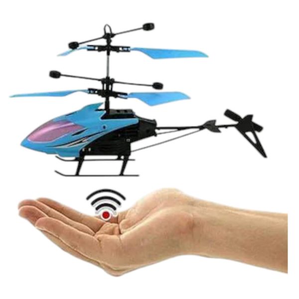Hand-Controlled LED Flying Helicopter Toy – Safe, Fun & Rechargeable
