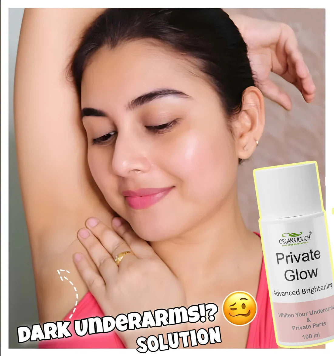 Organa Touch Fresh & Natural Underarm Whitening Cream Private Glow