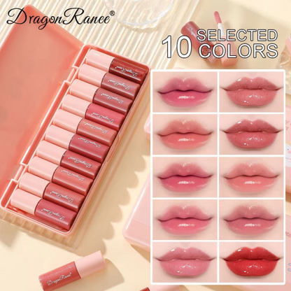 Dragon Ranee – 10 Mini Cartoon Mirror Lip Gloss Set