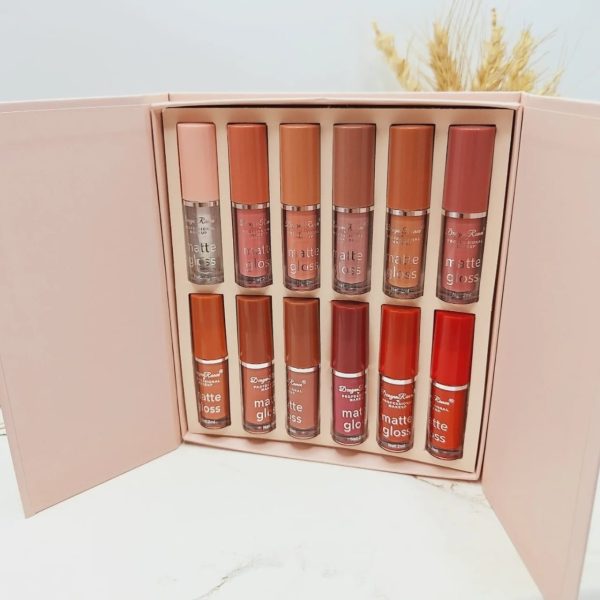 Dragon Ranee 12-color Matte Lip Gloss Set – Long-lasting Waterproof Lip Gloss Set