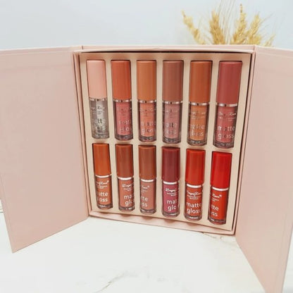 Dragon Ranee 12-color Matte Lip Gloss Set – Long-lasting Waterproof Lip Gloss Set