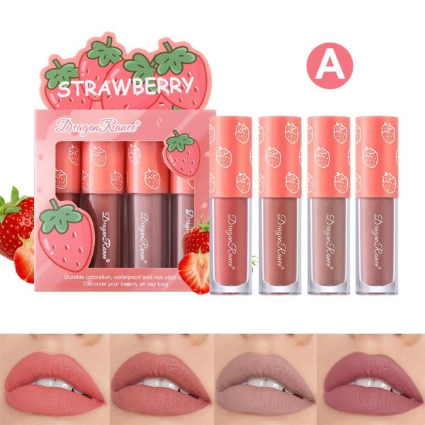 Dragon Ranee – 3pcs Fruit Velvet Matte Waterproof Lip gloss Set