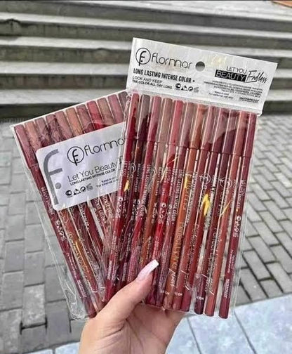 Flormar - Lip Pencils - Shades of Nude (Pack of 12)