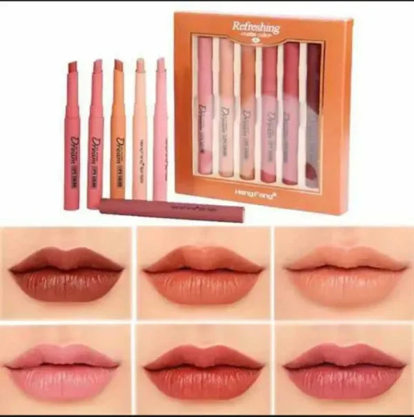 Hengfang Matte Lipstick - 6 Pcs Set