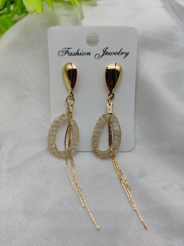 Golden Heart Hoop Earrings – Elegant Sparkle