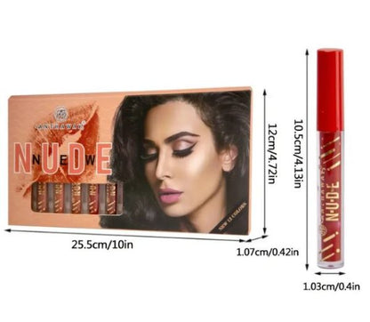 Nude Redish Shades Lipgloss- Pack Of 12 Waterproof