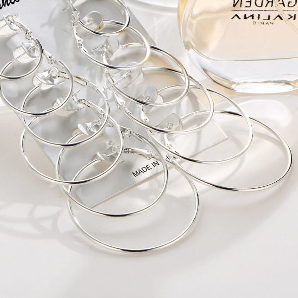 Plain Hoops, Pack Of 6 – Golden