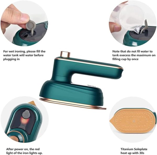 Portable Handheld Steam Iron 180°| Rotatable Professional Mini Steam Iron