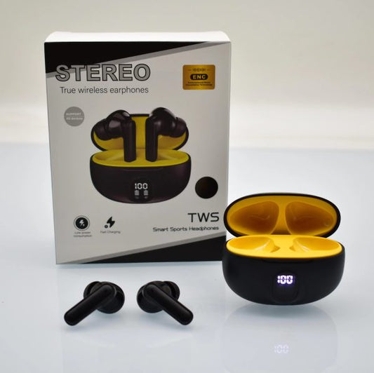 Professional Display Earbuds – Stereo Wireless Bluetooth Earbuds – Mic In-ear Headphones With Led Display