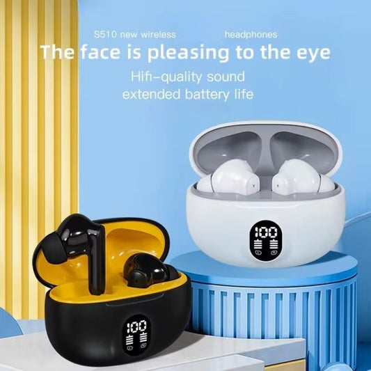 Professional Display Earbuds – Stereo Wireless Bluetooth Earbuds – Mic In-ear Headphones With Led Display