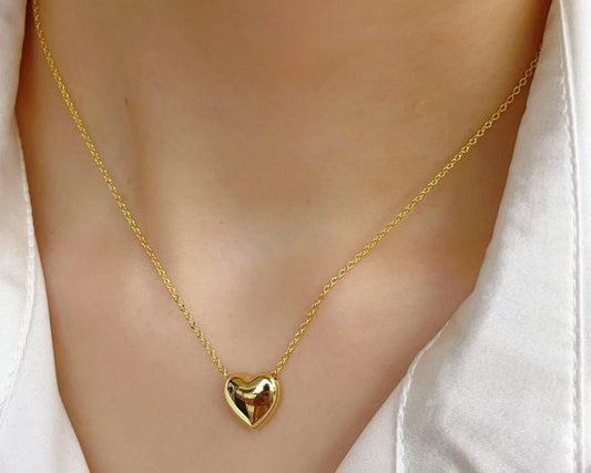 Stainless Steel Heart Shape Necklace |  Love Heart Pendant Necklace
