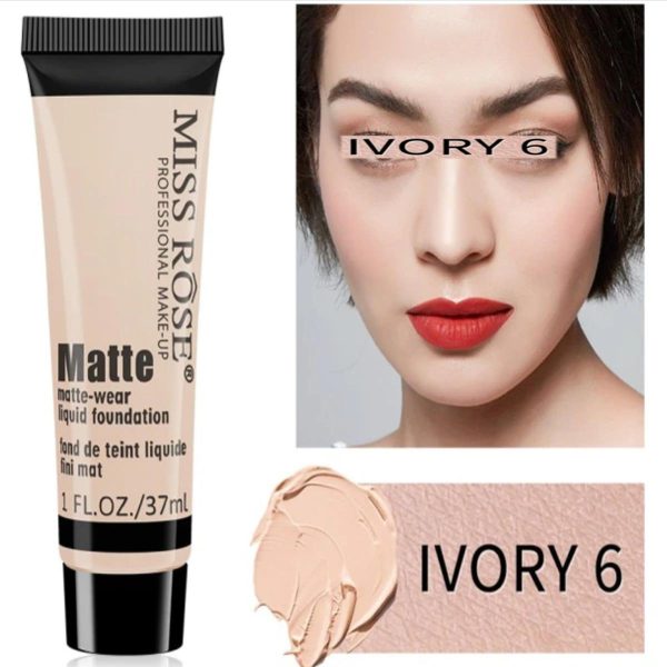 Miss Rose Long-Lasting Liquid Foundation – 37ml