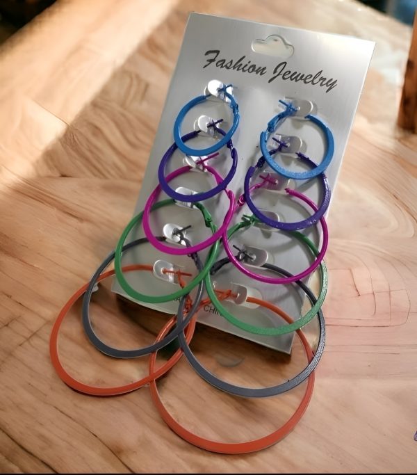 Plain Hoops, Pack Of 6 – Golden
